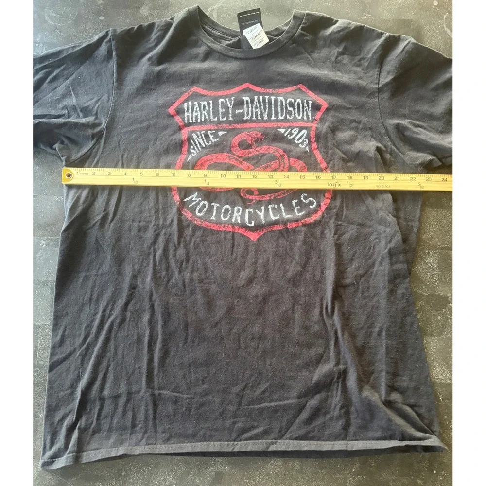 Harley-Davidson Las Vegas Nevada T-Shirt Mens XL Black Red Snake Graphic Tee - Picture 5 of 5